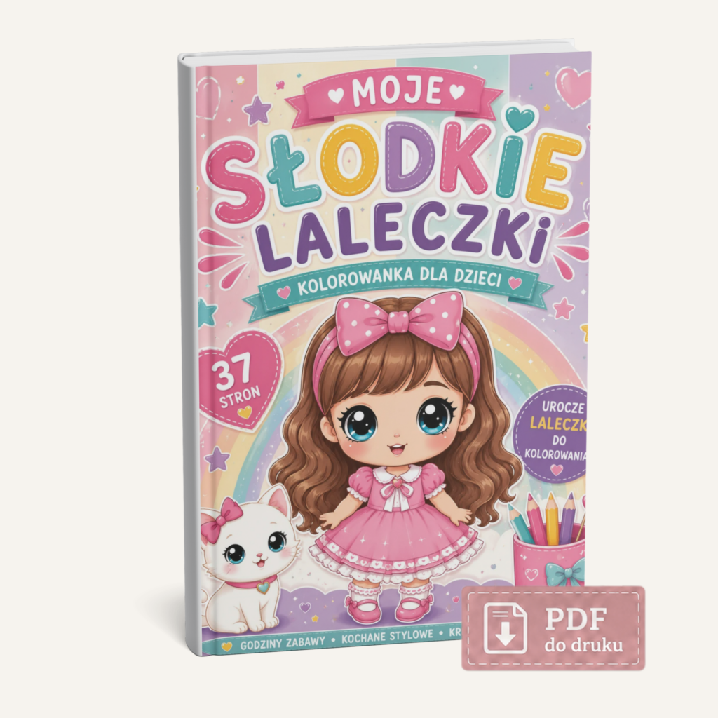 kolorowanka do druku słodkie laleczki