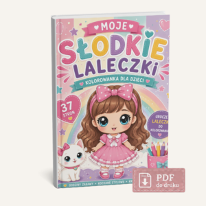 kolorowanka do druku słodkie laleczki